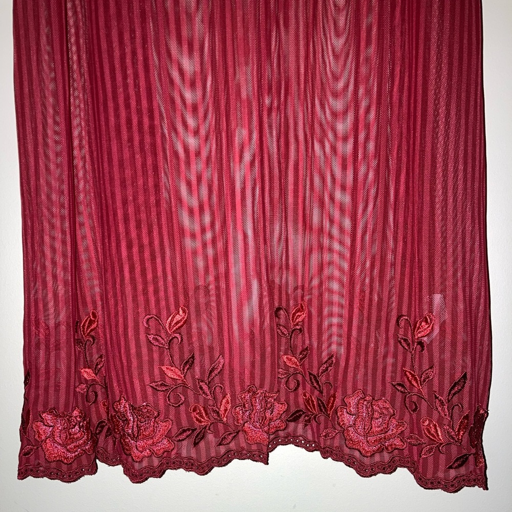 Red Striped Sheer Slip - Picture 4 of 6